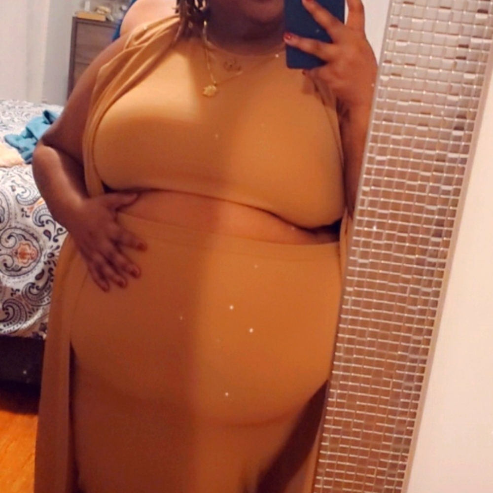 3 piece skirt set w/ duster